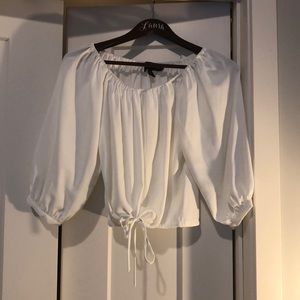 Kendall and Kylie white off the shoulder blouse